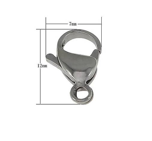 Komponenty - Karabínka 12x7x4mm /M3002/ - nerez.oceľ 316  - 10108885_