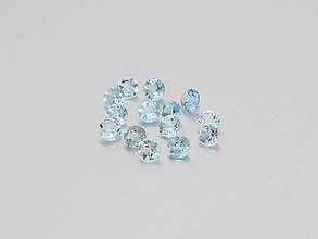 Minerály - Topás sky modrý prírodný okrúhly 3 mm - 10105563_