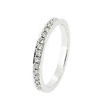 Prstene - Dámsky prsteň vykladaný zirkónmi - 10106789_