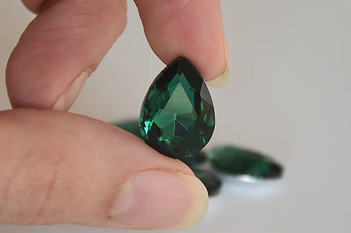  - Kabošon sklenený emerald 13x18mm, 0.40€/ks (1ks) - 10112544_