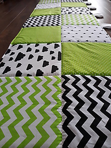 Úžitkový textil - Zástena za posteľ patchwork - 10115273_