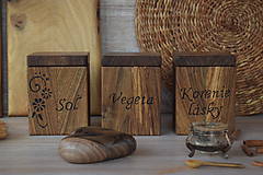 Nádoby - Koreničky z orechového dreva - 10115046_