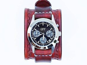 Náramky - Dámske kožené hodinky GFF - 10118778_