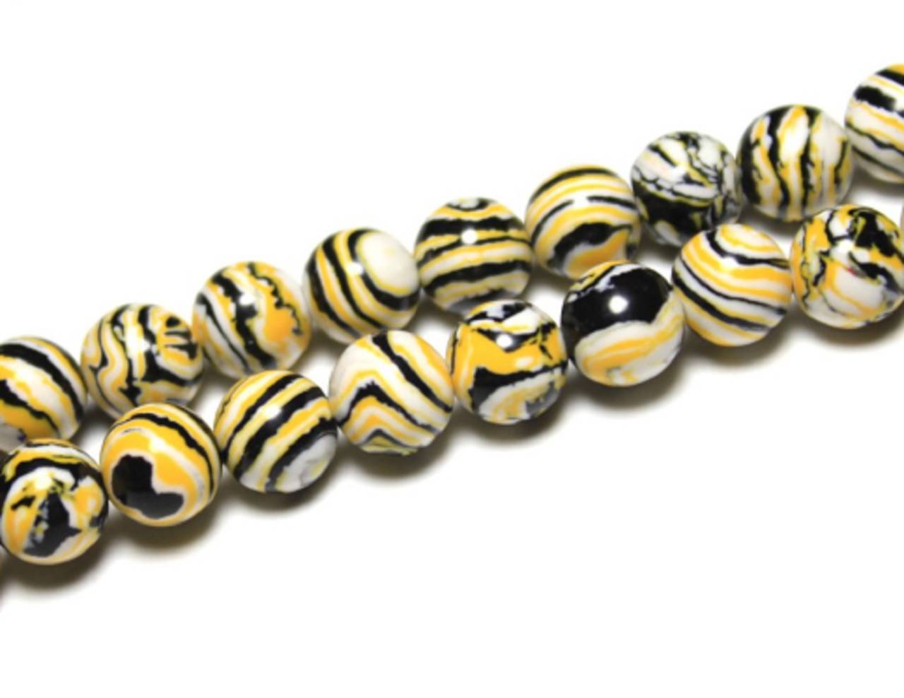 Korálka syntetický malachit žltý 