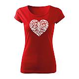 Topy, tričká, tielka - Folk motív Ornament v srdci - 10120615_