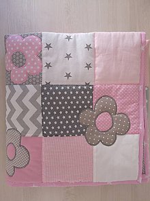 Detský textil - Pure Bianca - patchwork do postieľky - 10127715_