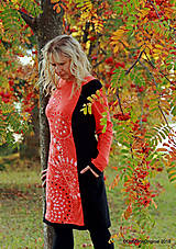 Šaty - Dámske šaty midi, batikované, maľované, etno SRDCOVKY - 10125118_