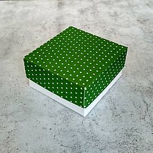 Úložné priestory & Organizácia - Krabička bodkovaná zelená (Zelená tmavšia) - 10129817_