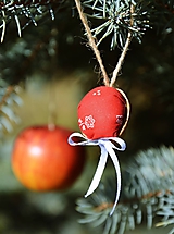 Dekorácie - Vianočná ozdoba - orechy červené - 10129780_