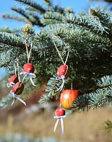 Dekorácie - Vianočná ozdoba - orechy červené - 10129782_