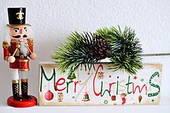 Tabuľky - Tabuľka Merry Christmas - 10134816_