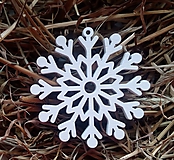 Dekorácie - Snehová vločka - ozdoba na vianočný stromček - 10135659_