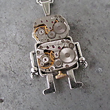 Náhrdelníky - Robot - chlap.....Steampunkový náhrdelník, Android - 10140605_