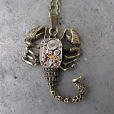 Náhrdelníky - ŠTÍR s hodinkovým strojkem,steampunkový náhrdelník - 10140795_