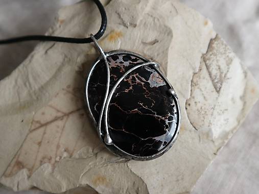 Náhrdelníky - Variscit zdobený - ZĽAVA z 20 € - 10142402_