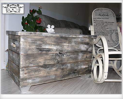 Nábytok - Mega truhlica "Antracit" :) - 10138737_