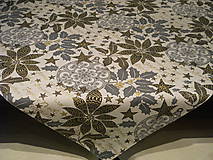 Úžitkový textil - Vianočný obrus na režnom podklade 100 cm x 100 cm - 10145713_
