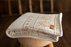 Detský textil - Detská deka,"Nórsky vzor", OEKO-TEX® - Smotanovo-Béžová - 10145827_