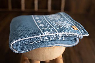 Detský textil - Detská deka,"Nórsky vzor", OEKO-TEX® - Modro-Biela(Denim) - 10145378_