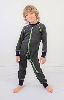 Detské oblečenie - Rastúci overal - merino vlna - 93-104cm (2-4roky) - 10142860_