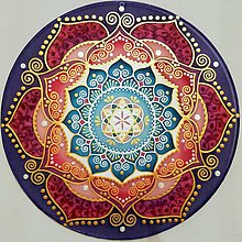 Dekorácie - Mandala zdravia a plameňa lásky - 10146522_