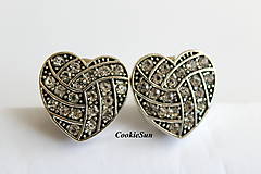 Pánske šperky - Manžetové gombíky Snap Buttons (Snap Buttons Heart) - 10147230_