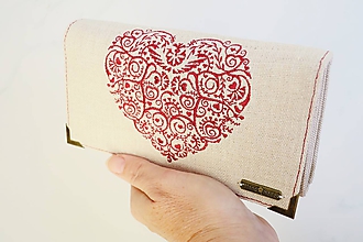 Peňaženky - Ze srdce - 17 cm na spoustu karet - 10147138_