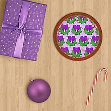 Grafika - Vianočné grafické perníky so vzorom - vianočný veniec (vianočná guľa) - 10147501_