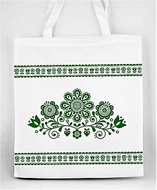 Nákupné tašky - Nákupná taška  kvety ľudový motív 03 - 10156861_