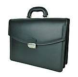 Pánske tašky - Moderná kožená aktovka v čiernej farbe - 10156003_