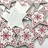 Polotovary - VY105 Výrez vianočný HVIEZDIČKA 5 cm  (Biela I) - 10155062_