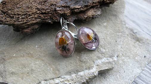 Náušnice - Oválne náušnice s kvietkami (AKCIA lúčne kvietky č. 2492) - 10154373_