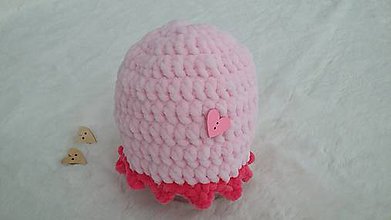 Detské čiapky - Háčkovaná čiapočka pre bábätko - 10156294_