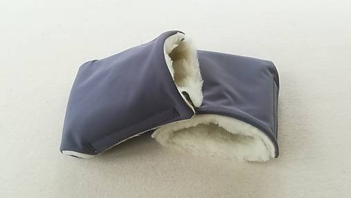 Rukavice - VLNIENKA Rukávnik 2 ks delený 100% Merino wool GREY šedá  - 10159859_