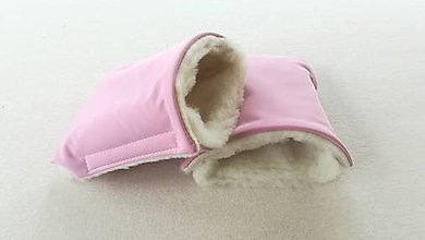 Detské doplnky - VLNIENKA Rukávnik 2 ks delený 100% Merino wool Dusty pink - 10159847_