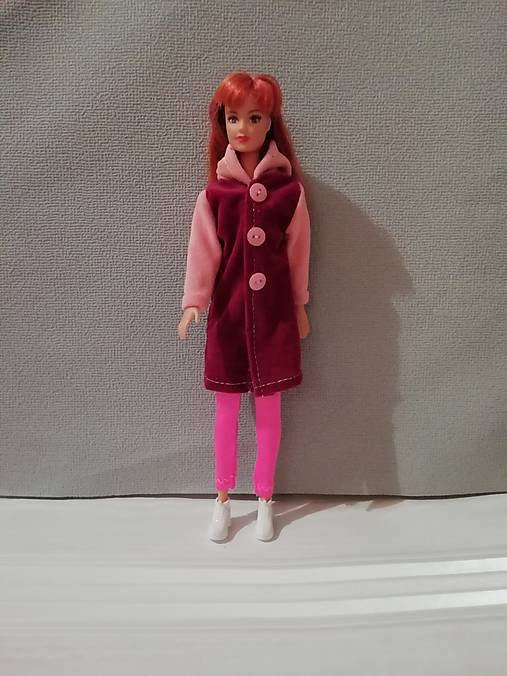  - Kabátik s kapucňou pre bábiku Barbie - 10163587_