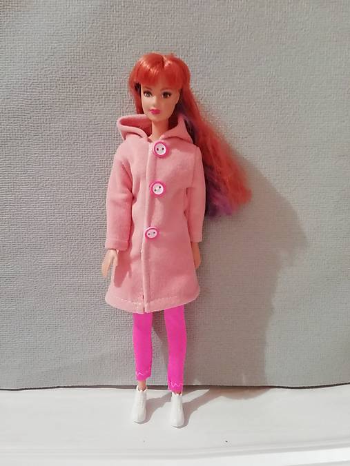  - Kabátik s kapucňou pre bábiku Barbie - 10163600_
