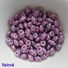 Korálky - Matubo SuperDuo-5g (perleť.fialová) - 10163707_