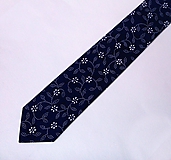 Pánske doplnky - kravata folk "modrotlač" rôzne varianty - 10161504_