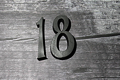 Tabuľky - Číslo na dom: Samostatná číslica Oval (25 cm) - 10165241_