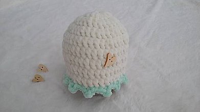 Detské čiapky - Háčkovaná čiapočka pre bábätko - 10165739_