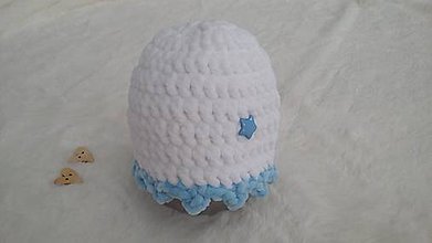 Detské čiapky - Háčkovaná čiapočka pre bábätko - 10166407_