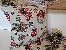 Úžitkový textil - Gobelínová sada (Vianočné zvončeky) - 10173626_
