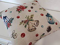 Úžitkový textil - Gobelínová sada (Vianočné zvončeky) - 10173672_