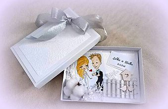 Papiernictvo - Svadobná pohľadnica v krabičke "Prechádzka po našej ceste lásky" - 10169037_