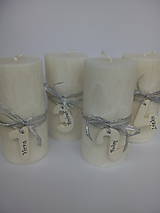 Sviečky - adventné sviečky s číslami / biele - 10177787_