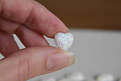 Komponenty - Kabošon srdce jelly white 12mm, 0.15€/ks - 10176156_
