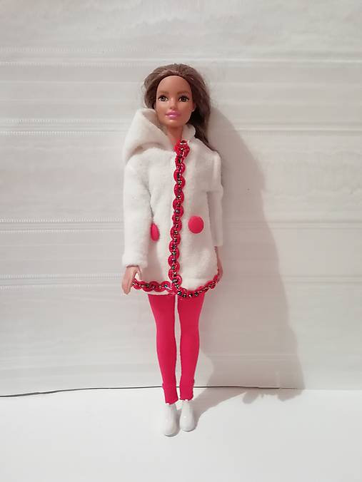  - Kabátik s kapucňou pre bábiku Barbie - 10183190_