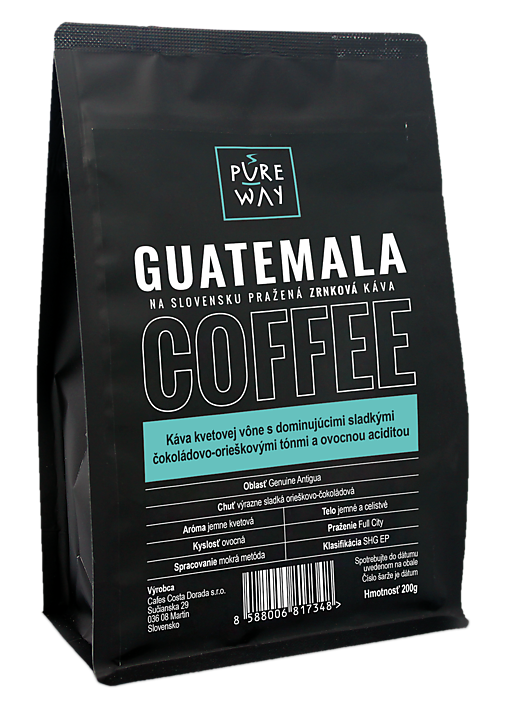 Zrnková Guatemala káva Pure Way, 200 g