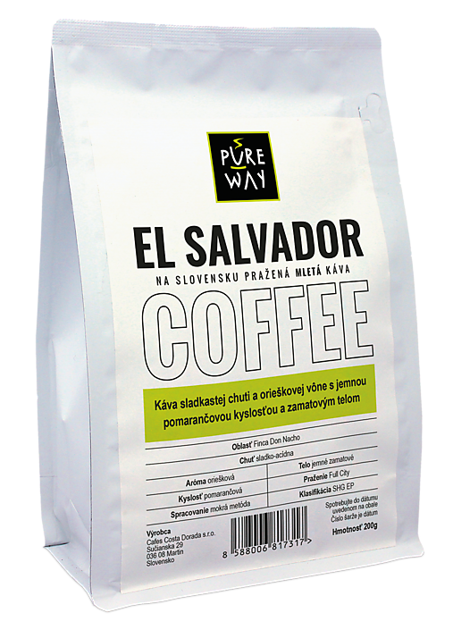 Mletá El Salvador káva Pure Way, 200 g